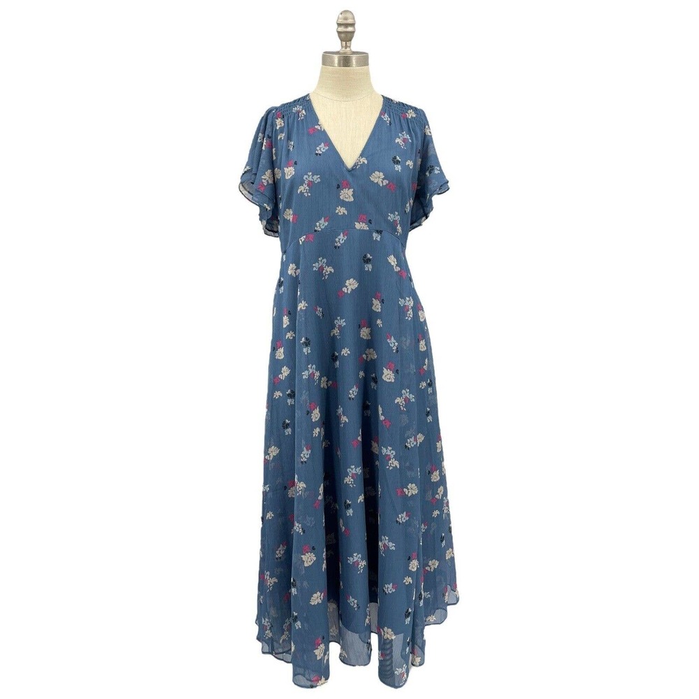 Hatch Blue Floral Midi Dress